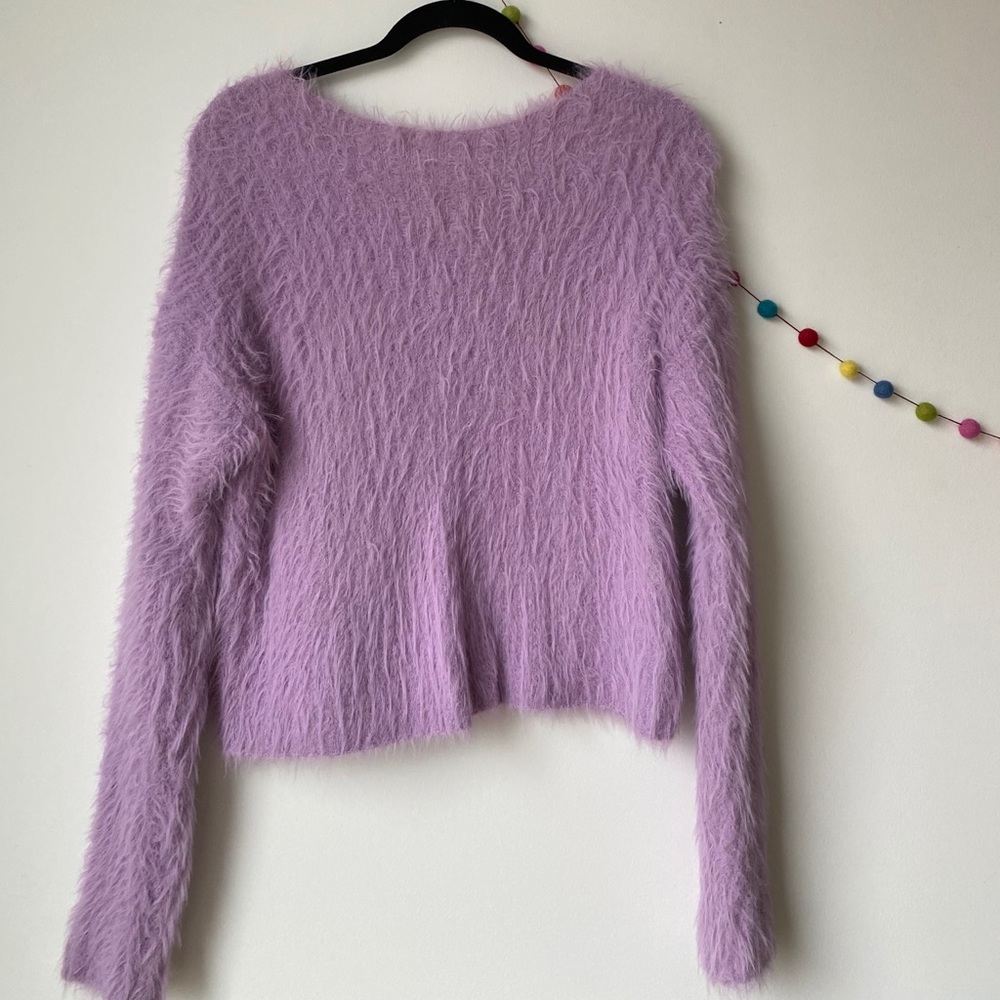 fuzzy purple urban outfitters sweater